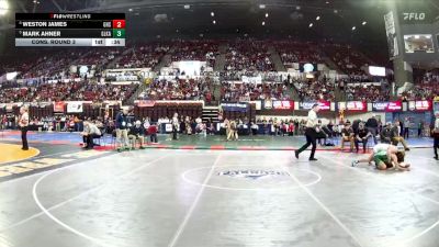 AA - 175 lbs Cons. Round 3 - Mark Ahner, Glacier (Kalispell) vs Weston James, Gallatin (Bozeman)