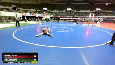 133 lbs Semis & Wb (16 Team) - Frank Diesso, Muhlenberg vs Weston Bare, Coker University