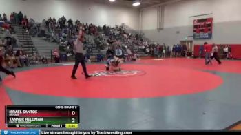 195 lbs Cons. Round 2 - Tanner Heldman, Fruita Monument vs Israel Santos, Hayden