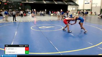 174 lbs 1st Place Match - Christian Robinson, Pratt Community College vs Darion Johnson, Western Wyoming College