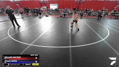 106 lbs Cons. Semi - William Mattert, WI vs Ethan Dimos, OH