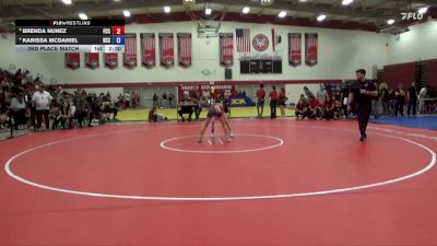 103 lbs 3rd Place Match - Brenda Nunez, Fresno City College vs Karissa McDaniel, Sacramento City College