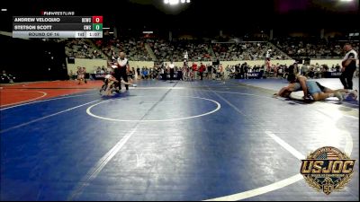 73 lbs Round Of 16 - Andrew Veloquio, Dark Cloud Wrestling Club vs Stetson Scott, Cowboy Wrestling Club