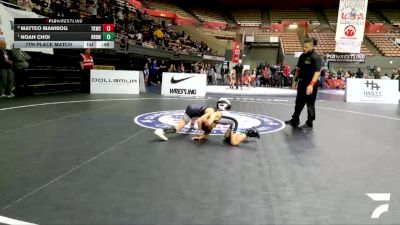 Intermediate Boys - 59 lbs 7th Place Match - Noah Choi, RBWC (Rancho Bernardo Wrestling Club) vs Matteo Manibog, Total Kaos Wrestling Club