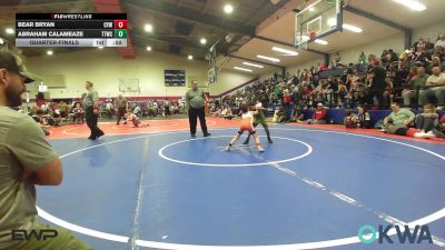 52 lbs Quarterfinal - Bear Bryan, Coweta Tiger Wrestling vs Abraham Calameaze, Team Tulsa Wrestling Club