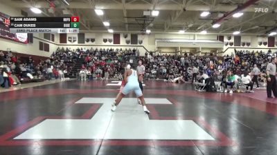 175 lbs 23rd Place Match - Cam Dukes, Dubuque Senior vs Sam Adams, North Polk