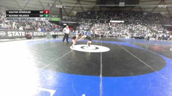 Girls 2A 100 lbs Semifinal - Eliyana Velasco, Toppenish (Girls) vs Aaliyah Gonzalez, Toppenish (Girls)