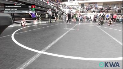 130 lbs Quarterfinal - Leonidas Plemons, Chickasha Youth Wrestling vs Reese Rhodes, Comanche Takedown Club