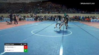 100 lbs Quarterfinal - Brooklynn Mckinney, East Tulsa Cardinals vs Addison Pryor, Pryor Elementary Wrestling