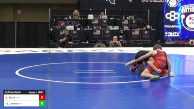 10U Boys - 56 lbs 1st Place Match - Leyton Boyd, Contenders Wrestling Academy vs Brody Owens, Wichita Training Center