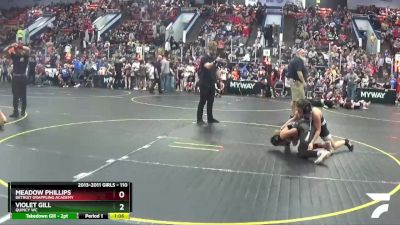 110 lbs Semifinal - Meadow Phillips, Detroit Grappling Academy vs Violet Gill, Quincy WC