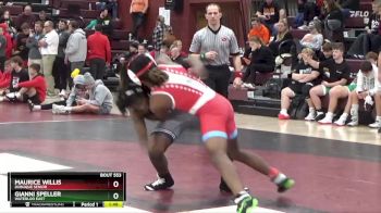 165 lbs Round 3 - Gianni Speller, Waterloo East vs Maurice Willis, Dubuque Senior