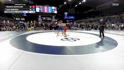 138 lbs Cons. Sub-quarters - Brooks McCollom, OK vs Jack Simpson, CO