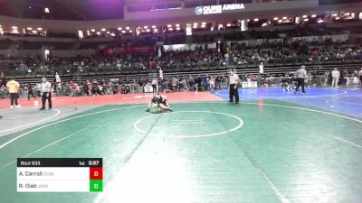 100 lbs Round Of 16 - Alex Carroll, Cedar Grove vs Roman Diab, Jersey 74