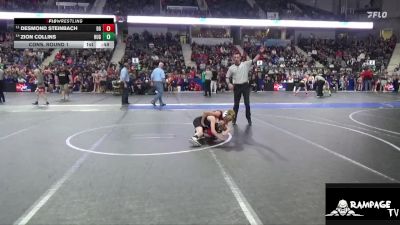 67 lbs Cons. Round 1 - Zion Collins, Hugoton vs Desmond Steinbach, DC Gold