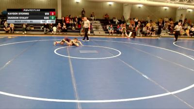 95 lbs Champ. Round 1 - Kaysen Storms, Winner Youth Wrestling vs Hudson Staley, Bear Cave Wrestling Club
