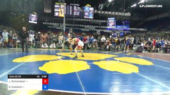 132 lbs Cons 32 #2 - John Richardson, Texas vs Hunter Eveland, Oregon