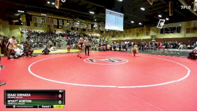 157 lbs Cons. Round 3 - Wyatt Horton, Temecula Valley vs Izaac Esparza, Paloma Valley