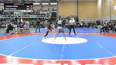 100 lbs Quarterfinal - Hannah Perro, Noble vs Isha Khanna, Westhill