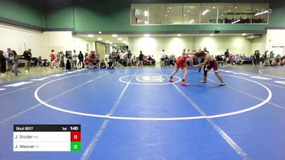 157 lbs Round Of 128 - Jackson Snider, MO vs Jacob Weaver, IN