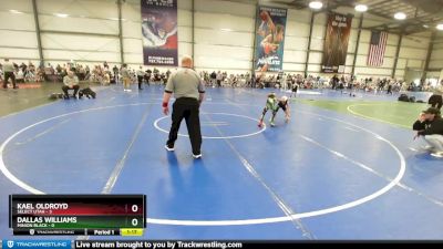 52 lbs Rd# 10- 4:00pm Saturday Final Pool - Kael Oldroyd, SELECT Utah vs Dallas Williams, Minion Black