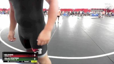 215 lbs Round 4 (6 Team) - Kei Evans, Xavier 2 vs Milan Montero, Wisconsin Rapids