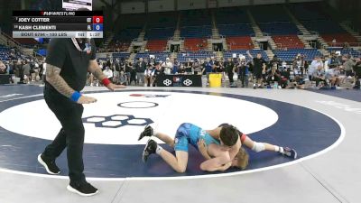 100 lbs Cons. Sub-quarters - Joey Cotter, Connecticut vs Kash Clementi, Florida