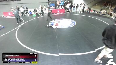 110 lbs Quarterfinal - Zander Bassett, Livermore Wrestling Club vs Salvador Bautista Ii, Coachella Valley Wrestling Club