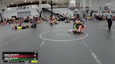 113 lbs Round 5 (8 Team) - Isaac Cicchetti, Cavalier WC vs Greyson Petit, Myland WA