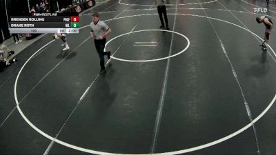 150 lbs Semis & 1st Wrestleback (8 Team) - Brenden Bolling, Pierce vs Drake Roth, Milford