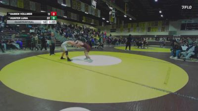 150 lbs Quarterfinal - Damen Vollmer, Temecula Valley vs Hunter Luna, Saint Francis