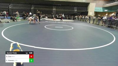 190 lbs Quarterfinal - Gabe Cox, New Plymouth vs Elijah Hawes, Layton