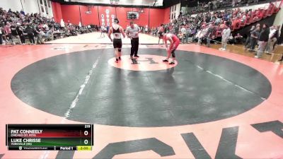 215 lbs Champ. Round 2 - Luke Chrisse, YORKVILLE (HS) vs Pat Conneely, Chicago (ST. RITA)