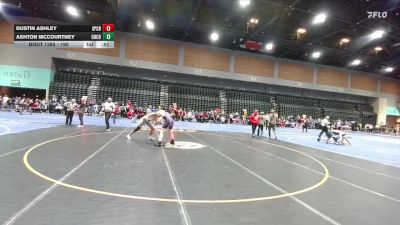 190 lbs Cons. Round 2 - Ashton McCourtney, Churchill County vs Dustin Ashley, Spring Creek