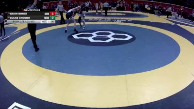 D1-132 lbs Champ. Round 1 - Gavin Boner, Harrison vs Lucas Crosier, Westland