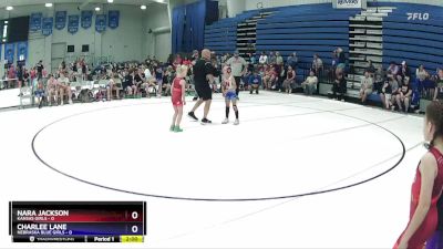 50 lbs Round 2 (6 Team) - Charlee Lane, Nebraska Blue Girls vs Nara Jackson, Kansas Girls