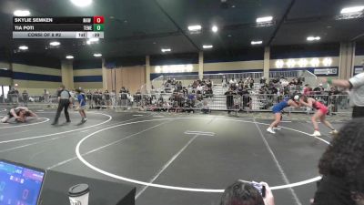 130 lbs Consi Of 8 #2 - Skylie Semken, MAW Wrestling Academy vs Tia Poti, Temescal Canyon HS