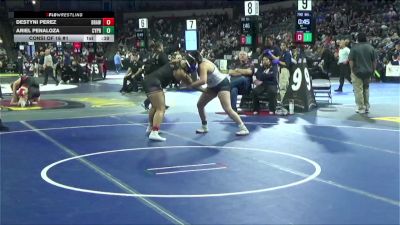 190 lbs Consi Of 16 #1 - Destyni Perez, Brawley (SD) vs Ariel Penaloza, Cypress (SS)