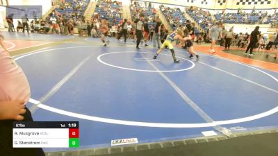 67 lbs Quarterfinal - Rowan Musgrove, Mcalester Youth Wrestling vs Gehrig Stenstrom, Parsons Wrestling Club