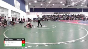 150 lbs Champ. Round 2 - Kilian Hannegan, JSerra vs Evan Gray, Chino