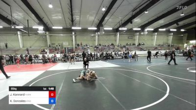 95 kg Consi Of 4 - Joey Kannard, Farmington Youth Wrestling vs Kalijah Gonzales, Kingdom