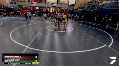 100 lbs Quarterfinal - Heaven Herrera, Conroe Grand Oaks (Girls) vs Sloan Stewart, Heath (Girls)