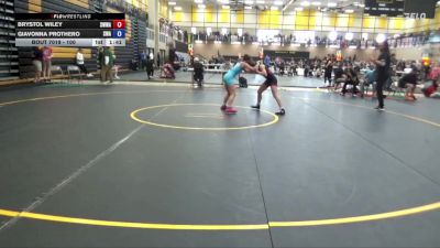 100 lbs Champ. Round 1 - Brystol Wiley, Sebolt Women Wrestling Academy vs Giavonna Prothero, Sebolt Wrestling Academy