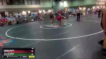 160 lbs Round 2 (16 Team) - Dylan Beck, NFWA Black vs Owen Prycl, Cow Valley