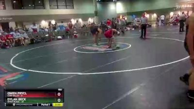 160 lbs Round 2 (16 Team) - Dylan Beck, NFWA Black vs Owen Prycl, Cow Valley