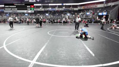 92 lbs Final - Cree Perdew, Moen Wrestling Academy vs Vincent Jacobi, Team Owls