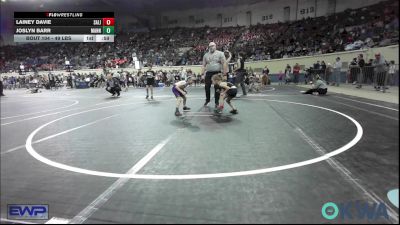 49 lbs Consolation - Lainey Davie, Salina Wrestling Club vs Joslyn Barr, Mannford Pirate Youth Wrestling