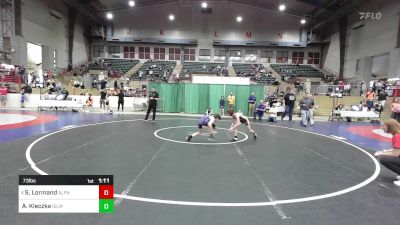 73 lbs Quarterfinal - Shade Lormand, Alpha Wrestling Club vs Asher Kleczka, Gilmer Bobcat Wrestling