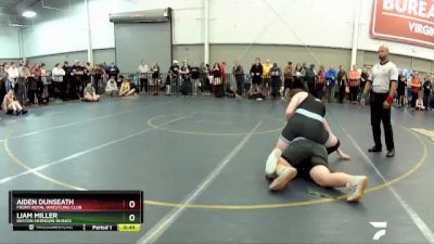 250 lbs Quarterfinal - Aiden Dunseath, Front Royal Wrestling Club vs Liam Miller, Reston Herndon Rhinos