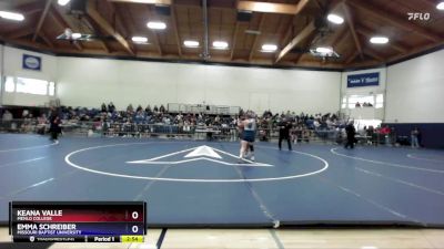 180 lbs Quarterfinal - Keana Valle, Menlo College vs Emma Schreiber, Missouri Baptist University